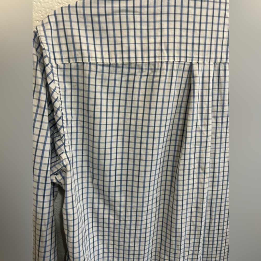 Small Brooks Brother Plaid Blue & White Shirt - Picture 7 of 11